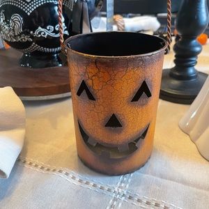 Metal/Tin Jack O’ Lantern candle holder